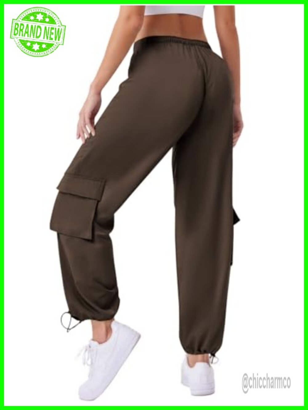 Water Resistant Lightweight Cargo Joggers Drawstring Hiking Pants